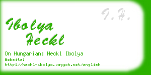 ibolya heckl business card